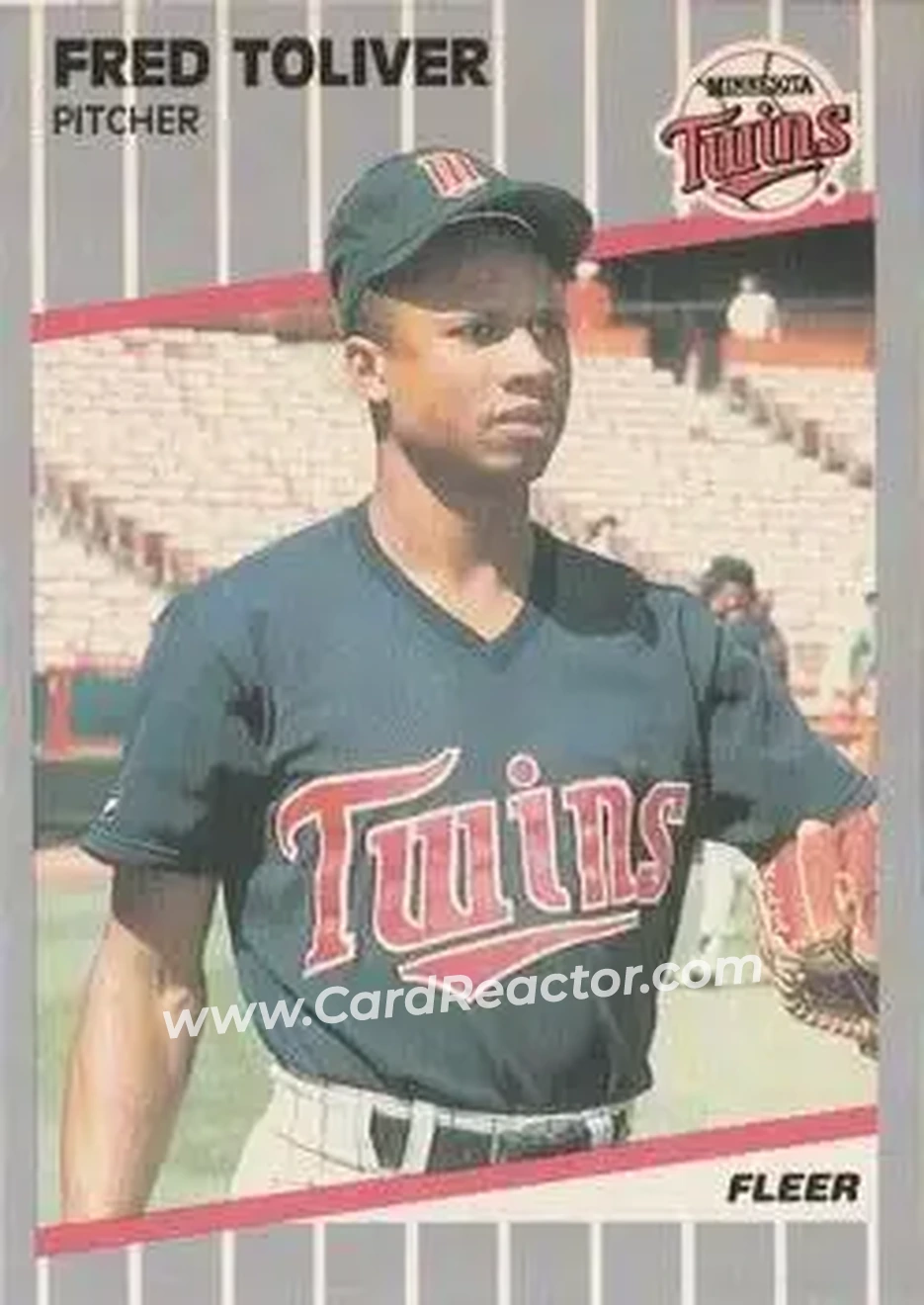 1989 Fleer #126 - Fred Toliver - Minnesota Twins - Front 1989 Fleer #126 - Fred Toliver - Minnesota Twins - Front