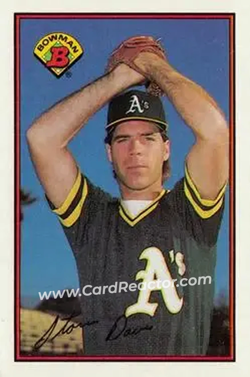 1989 Bowman #192 - Storm Davis - Oakland Athletics - Front