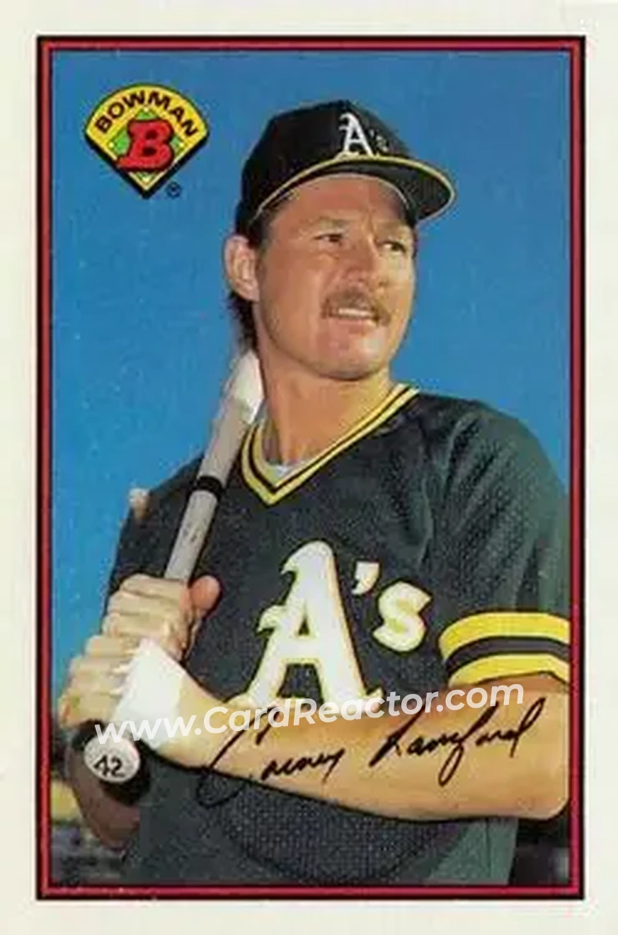 1989 Bowman #198 - Carney Lansford - Oakland Athletics - Front