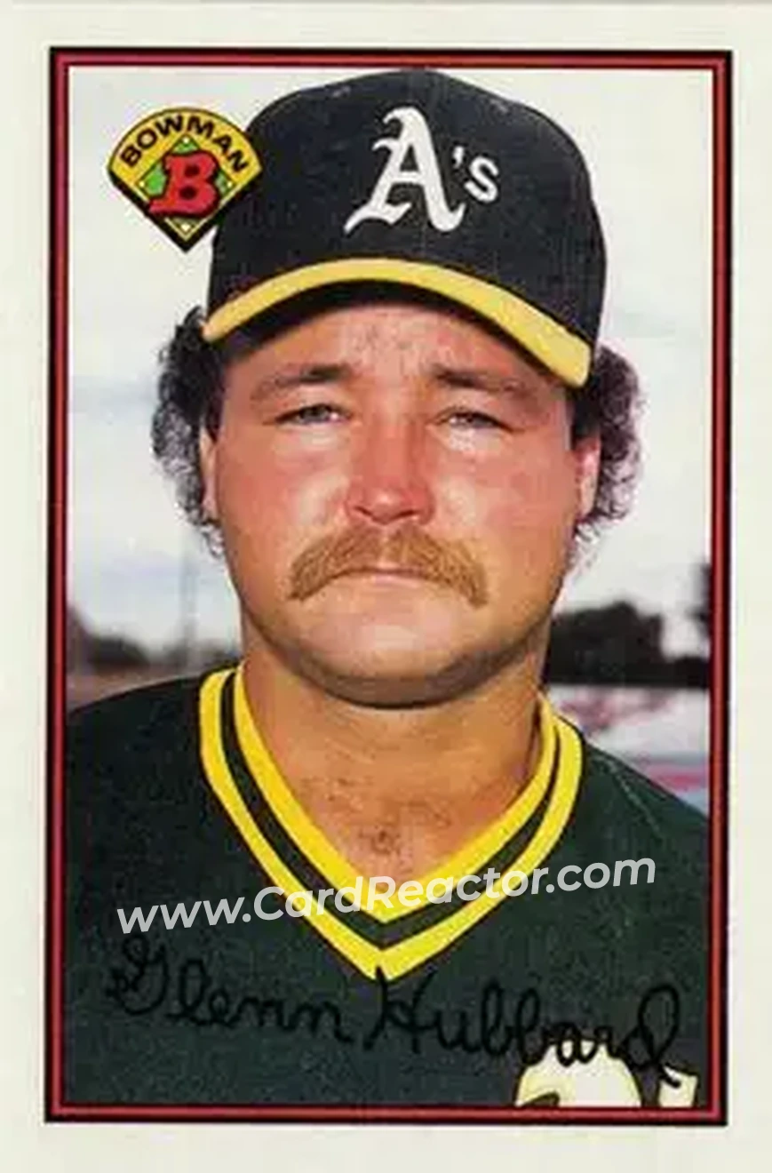 1989 Bowman #199 - Glenn Hubbard - Oakland Athletics - Front