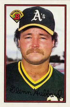 1989 Bowman #199 - Glenn Hubbard - Oakland Athletics