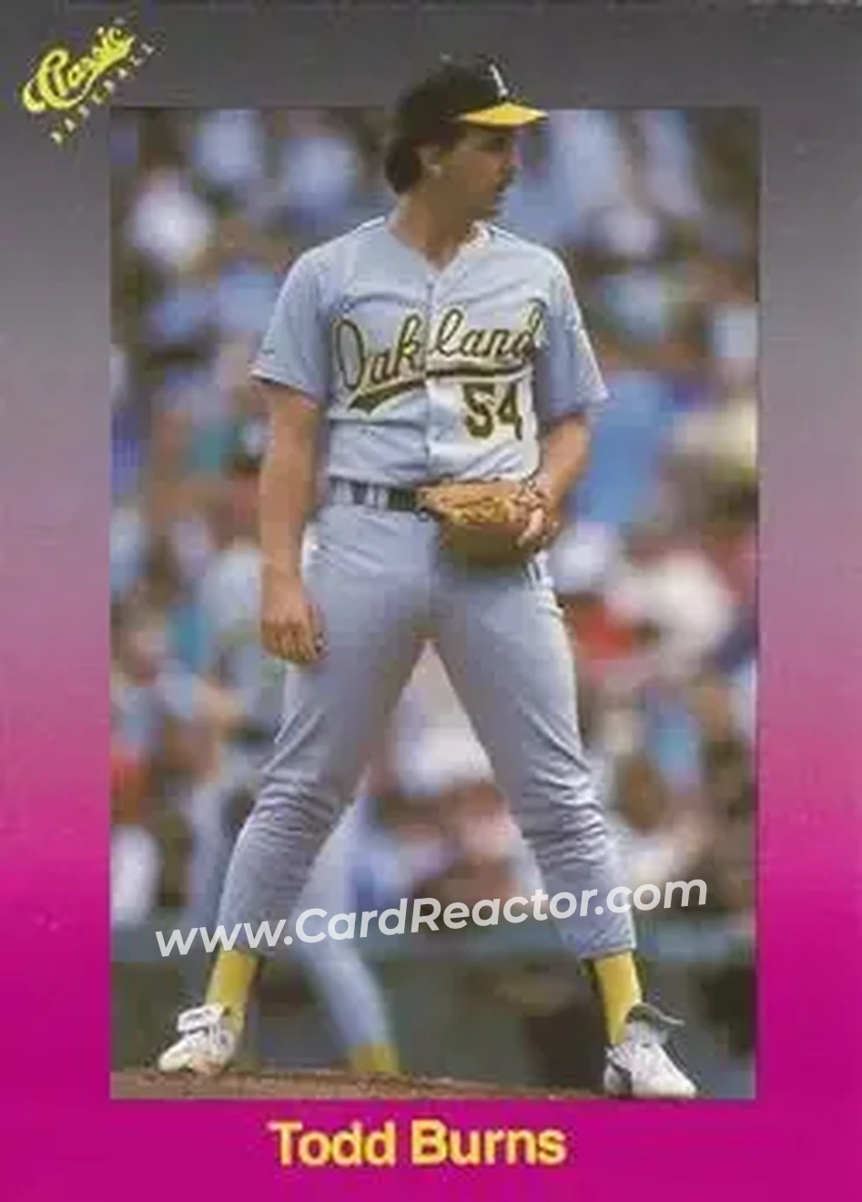 1989 Classic #171 - Todd Burns - Oakland Athletics - Front