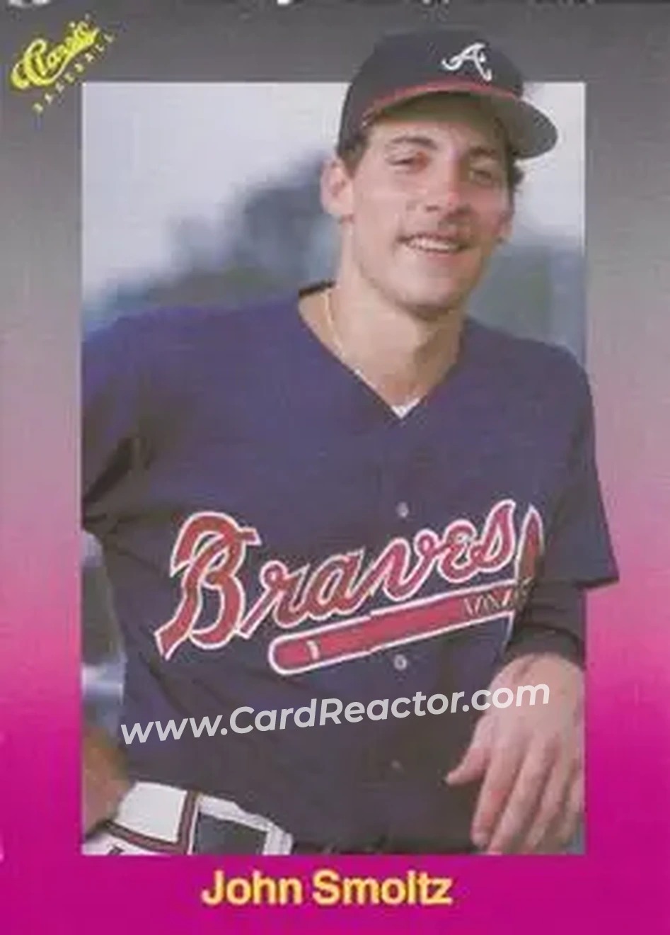 1989 Classic #174 - John Smoltz - Atlanta Braves - Front 1989 Classic #174 - John Smoltz - Atlanta Braves - Front