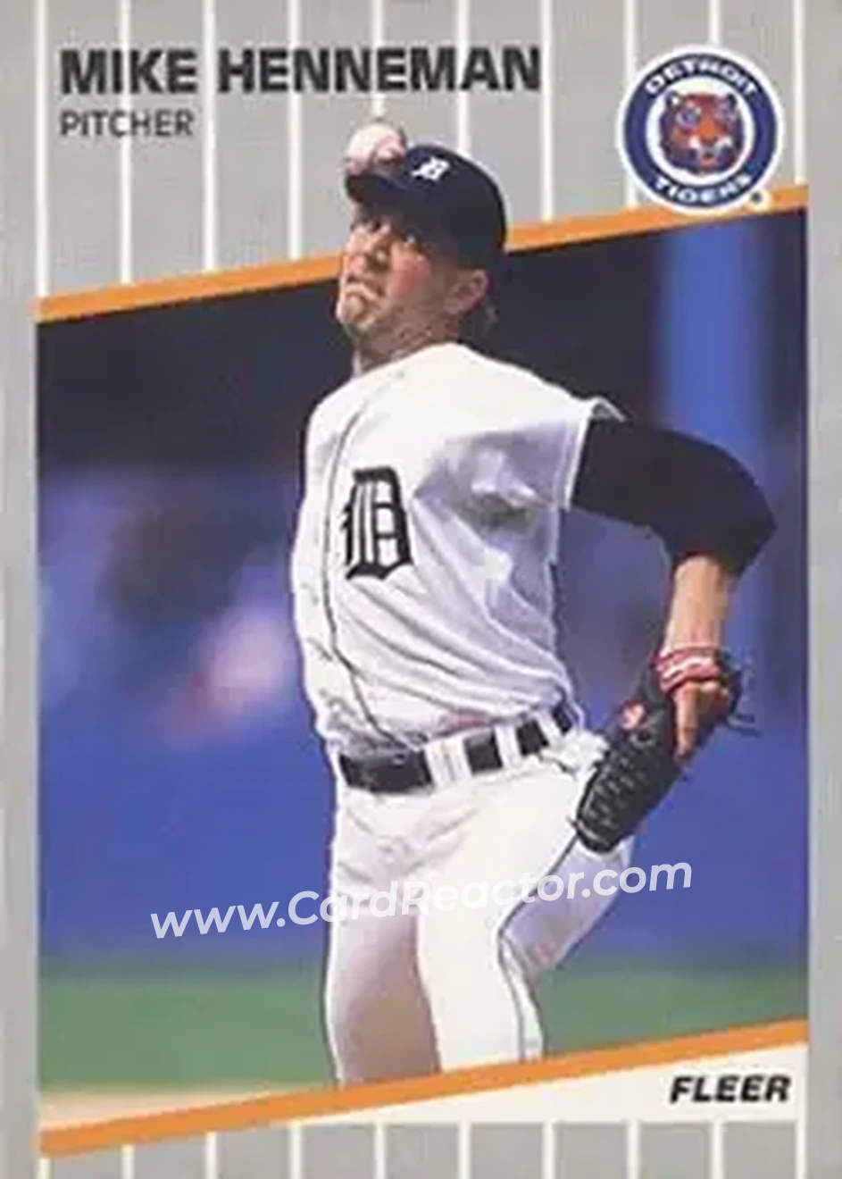 1989 Fleer #134 - Mike Henneman - Detroit Tigers - Front