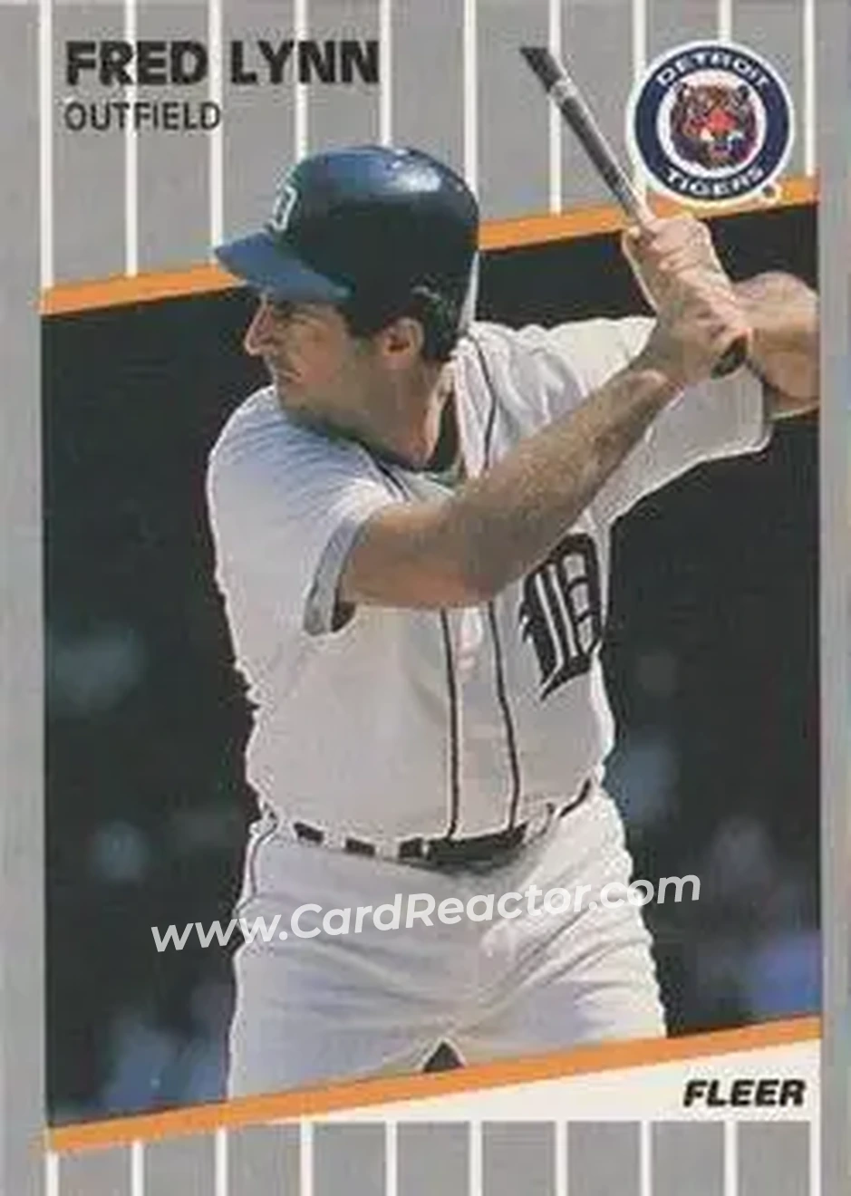 1989 Fleer #138 - Fred Lynn - Detroit Tigers - Front 1989 Fleer #138 - Fred Lynn - Detroit Tigers - Front
