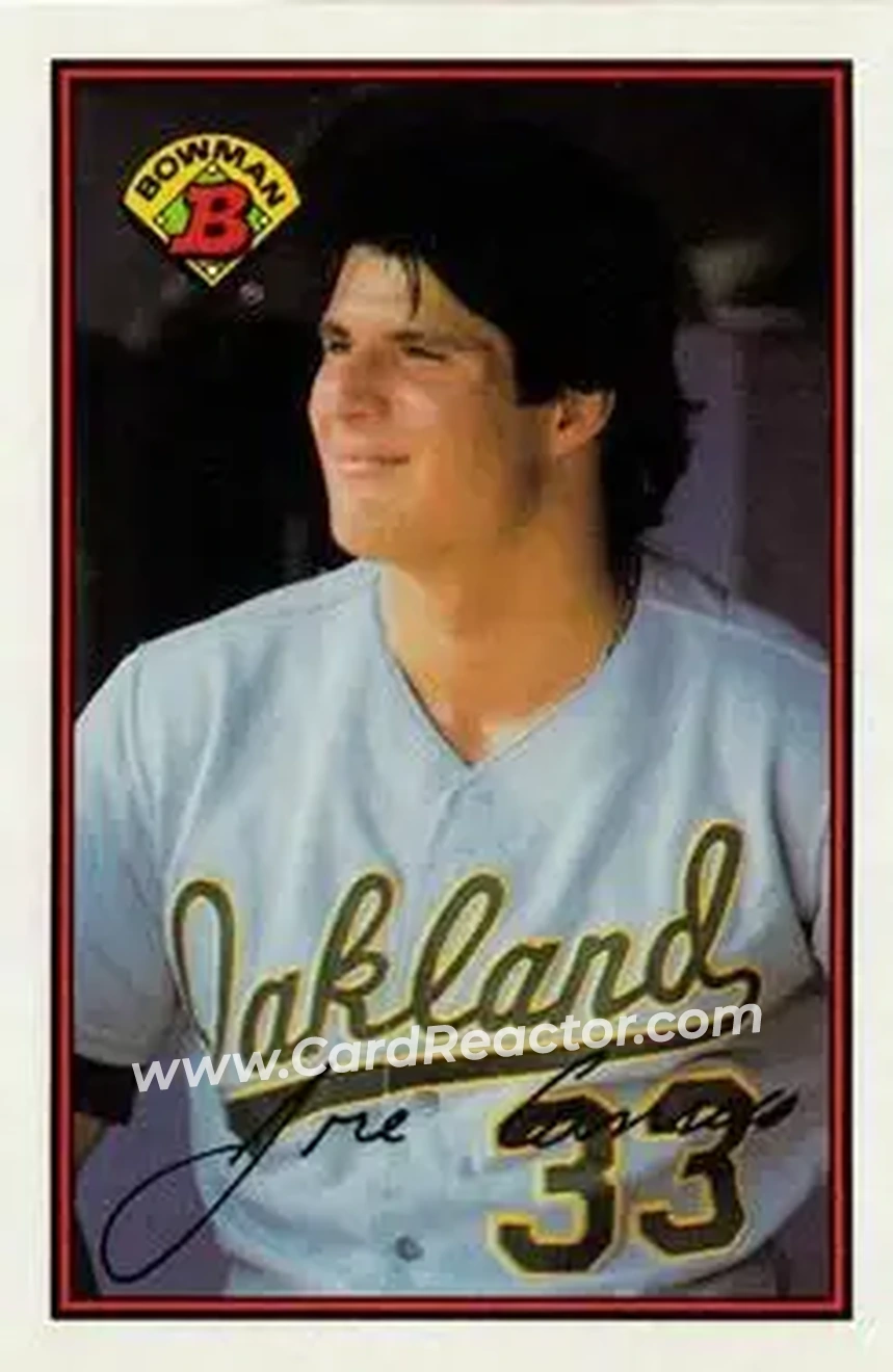 1989 Bowman #201 - Jose Canseco - Oakland Athletics - Front 1989 Bowman #201 - Jose Canseco - Oakland Athletics - Front