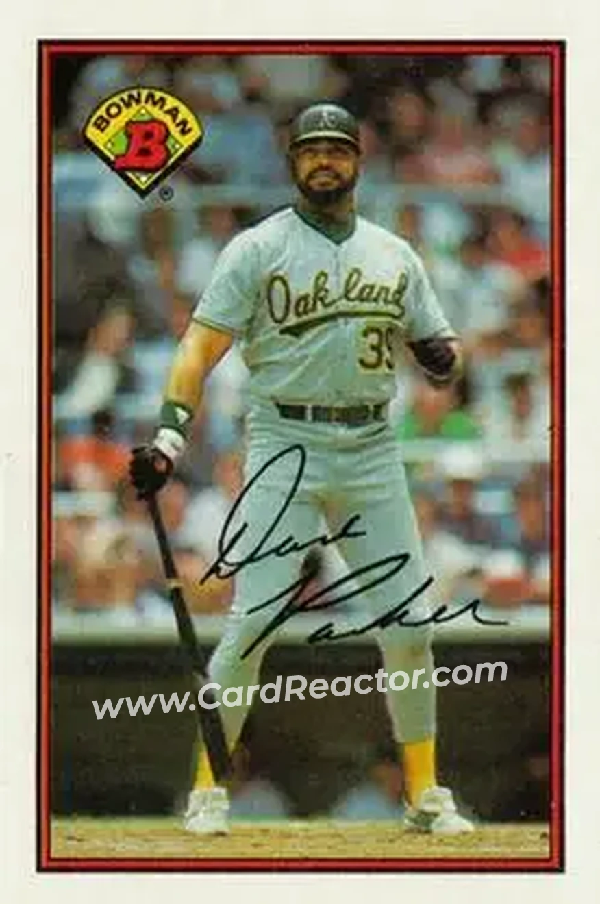 1989 Bowman #202 - Dave Parker - Oakland Athletics - Front