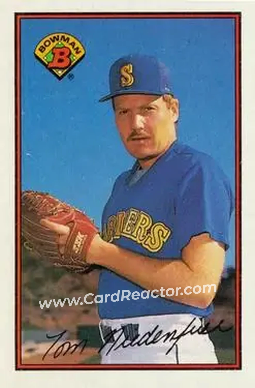1989 Bowman #204 - Tom Niedenfuer - Seattle Mariners - Front 1989 Bowman #204 - Tom Niedenfuer - Seattle Mariners - Front
