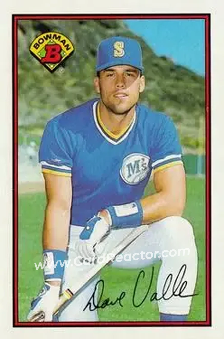 1989 Bowman #208 - Dave Valle - Seattle Mariners - Front 1989 Bowman #208 - Dave Valle - Seattle Mariners - Front