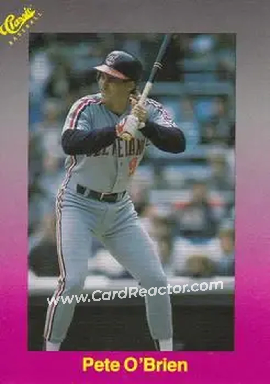 1989 Classic #184 - Pete O'Brien - Cleveland Indians - Front 1989 Classic #184 - Pete O'Brien - Cleveland Indians - Front