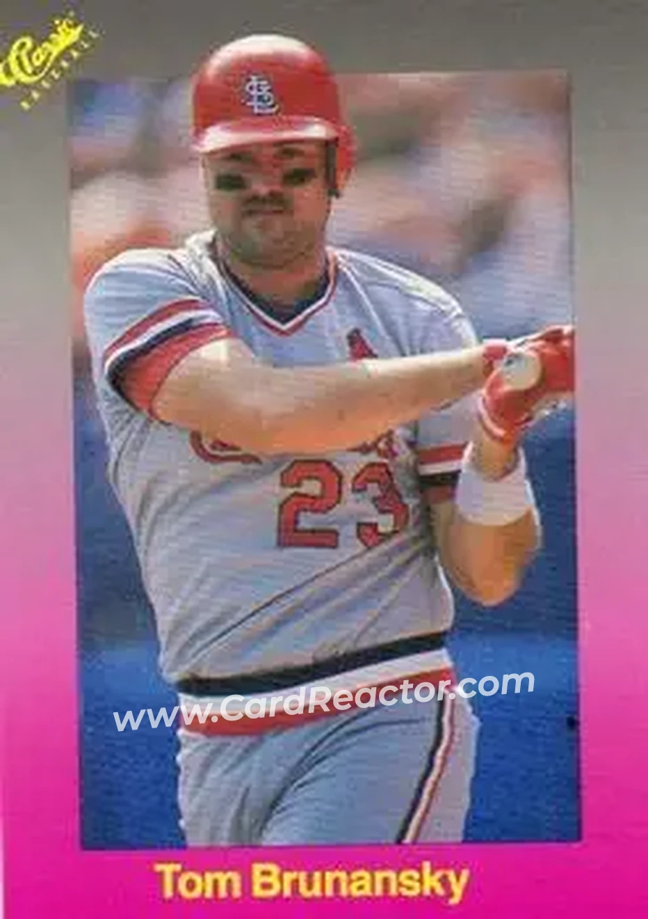 1989 Classic #186 - Tom Brunansky - St. Louis Cardinals - Front 1989 Classic #186 - Tom Brunansky - St. Louis Cardinals - Front