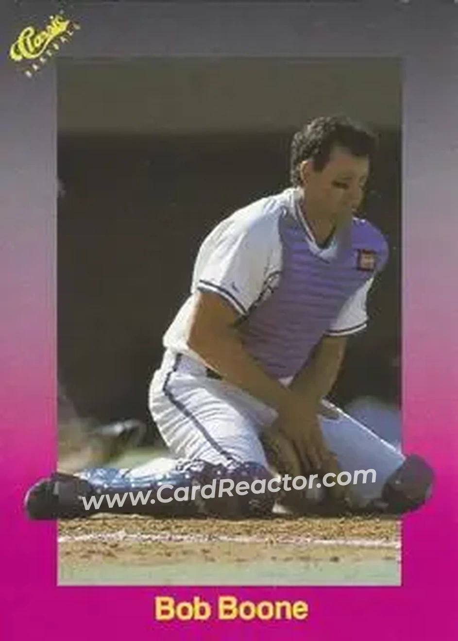 1989 Classic #187 - Bob Boone - Kansas City Royals - Front