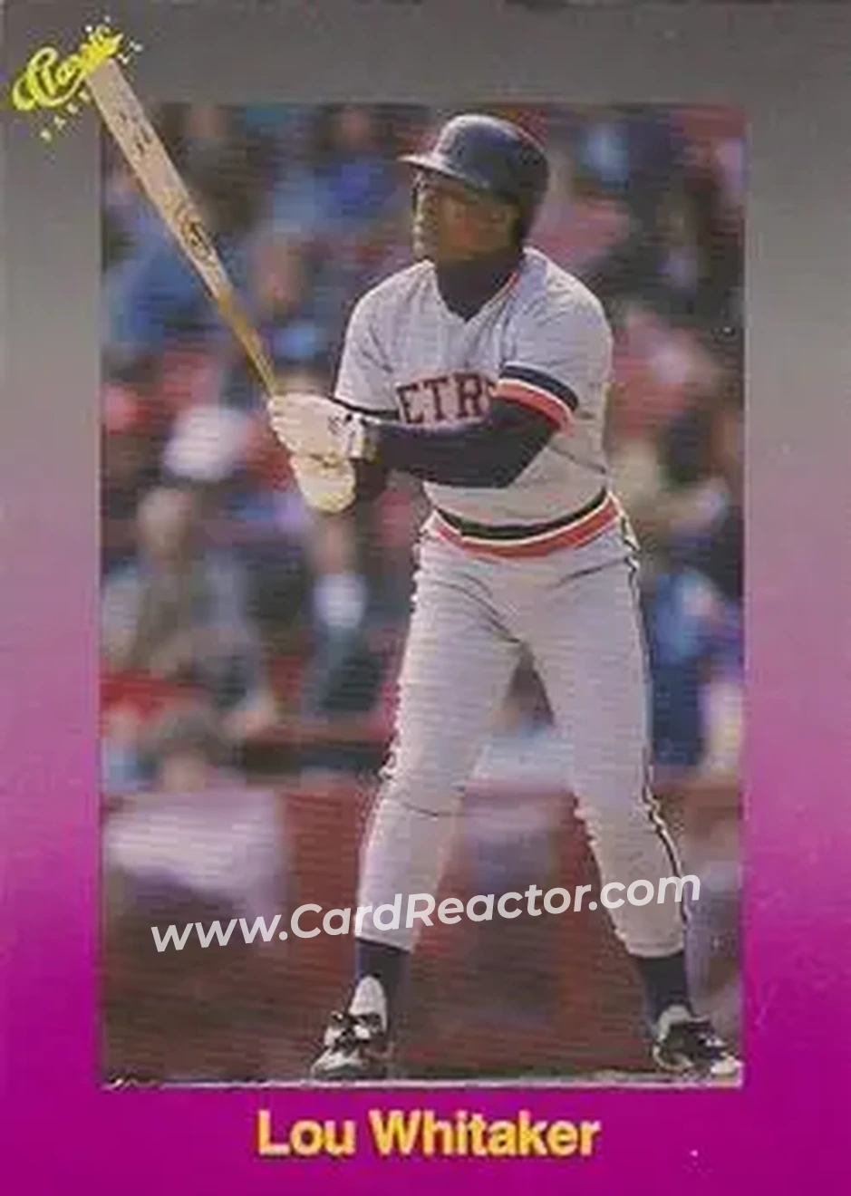 1989 Classic #188 - Lou Whitaker - Detroit Tigers - Front 1989 Classic #188 - Lou Whitaker - Detroit Tigers - Front
