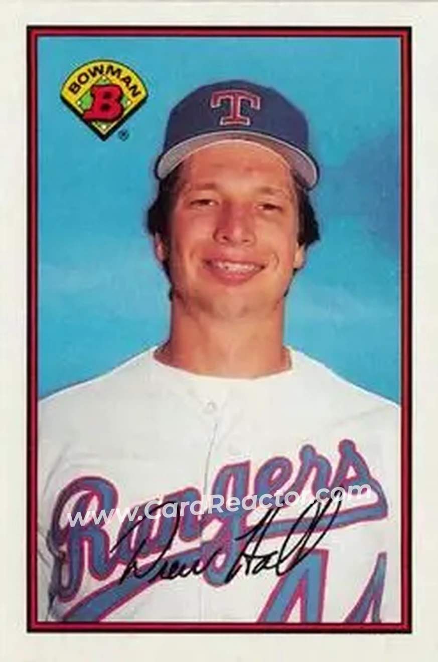 1989 Bowman #221 - Drew Hall - Texas Rangers - Front
