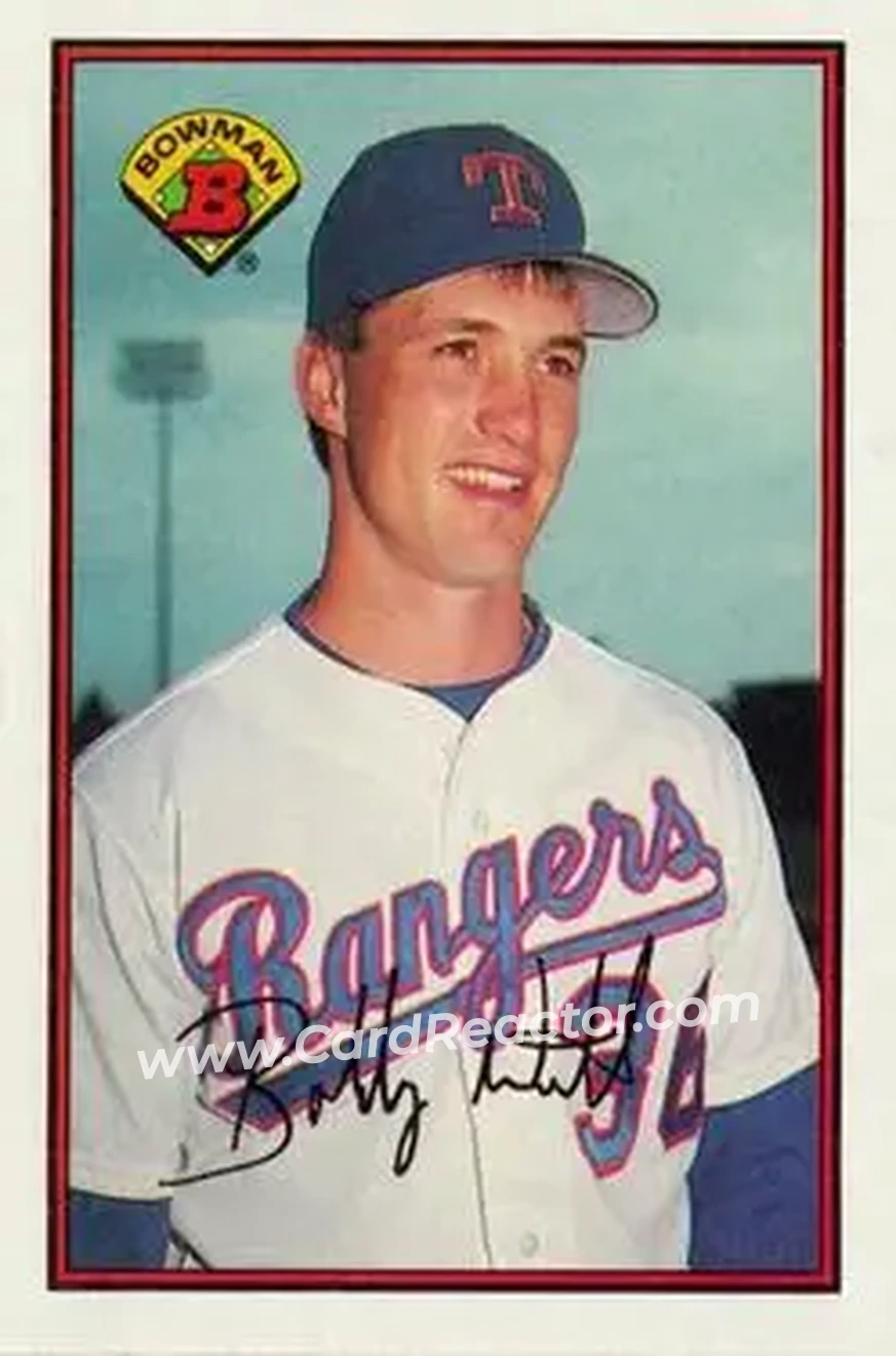 1989 Bowman #222 - Bobby Witt - Texas Rangers - Front