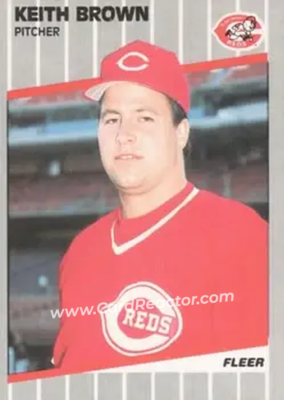 1989 Fleer #154 - Keith Brown - Cincinnati Reds - Front