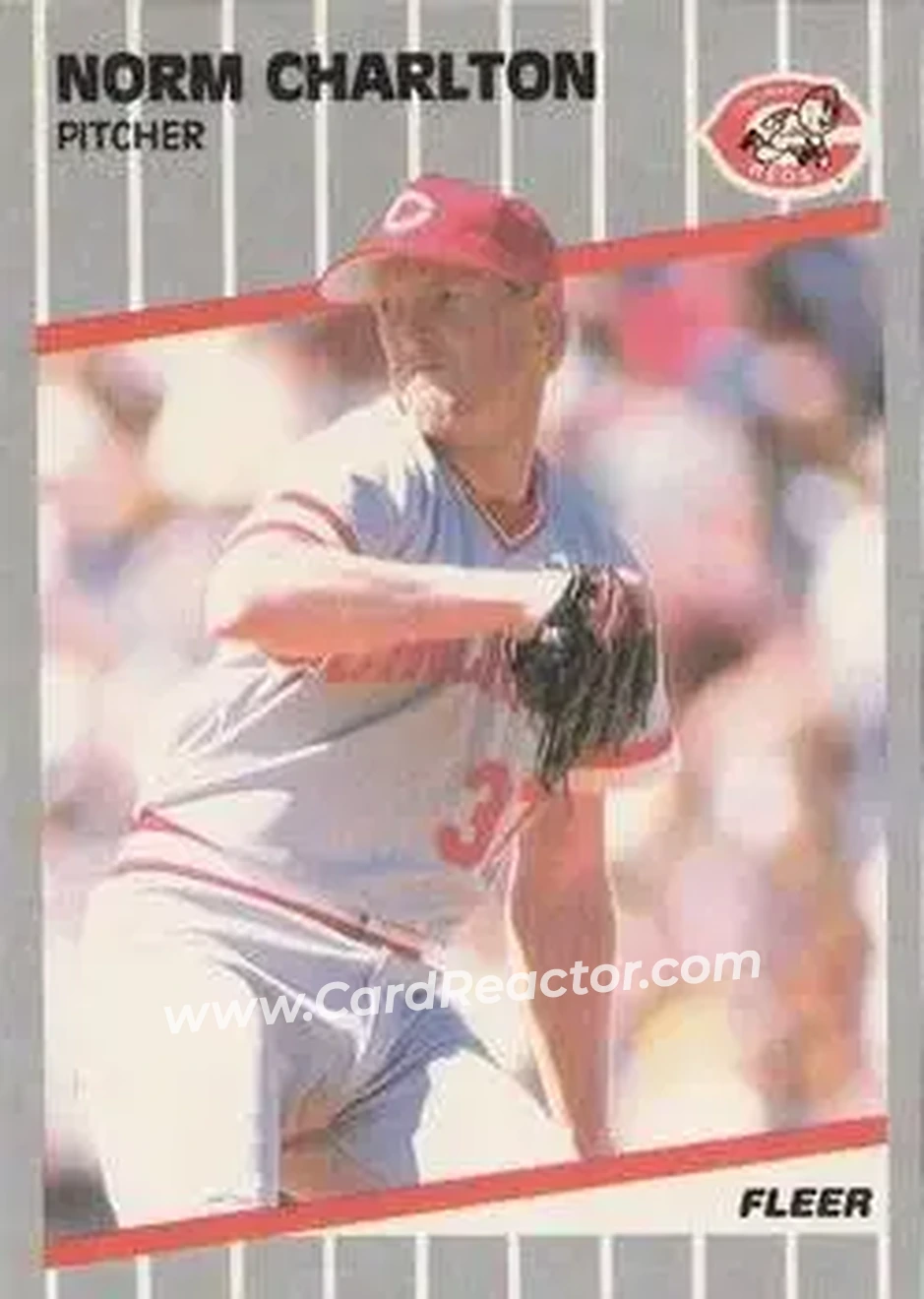 1989 Fleer #155 - Norm Charlton - Cincinnati Reds - Front