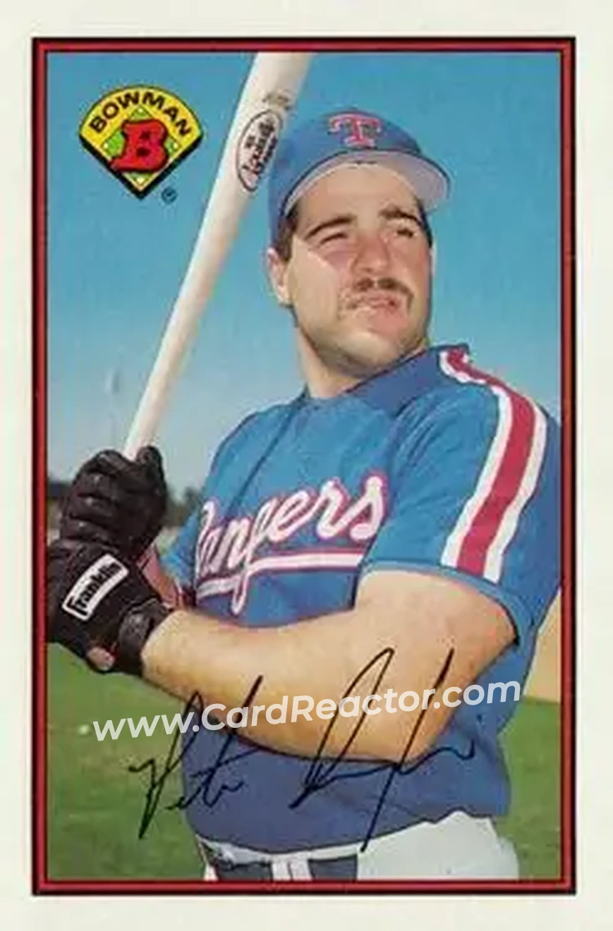 1989 Bowman #238 - Pete Incaviglia - Texas Rangers - Front 1989 Bowman #238 - Pete Incaviglia - Texas Rangers - Front