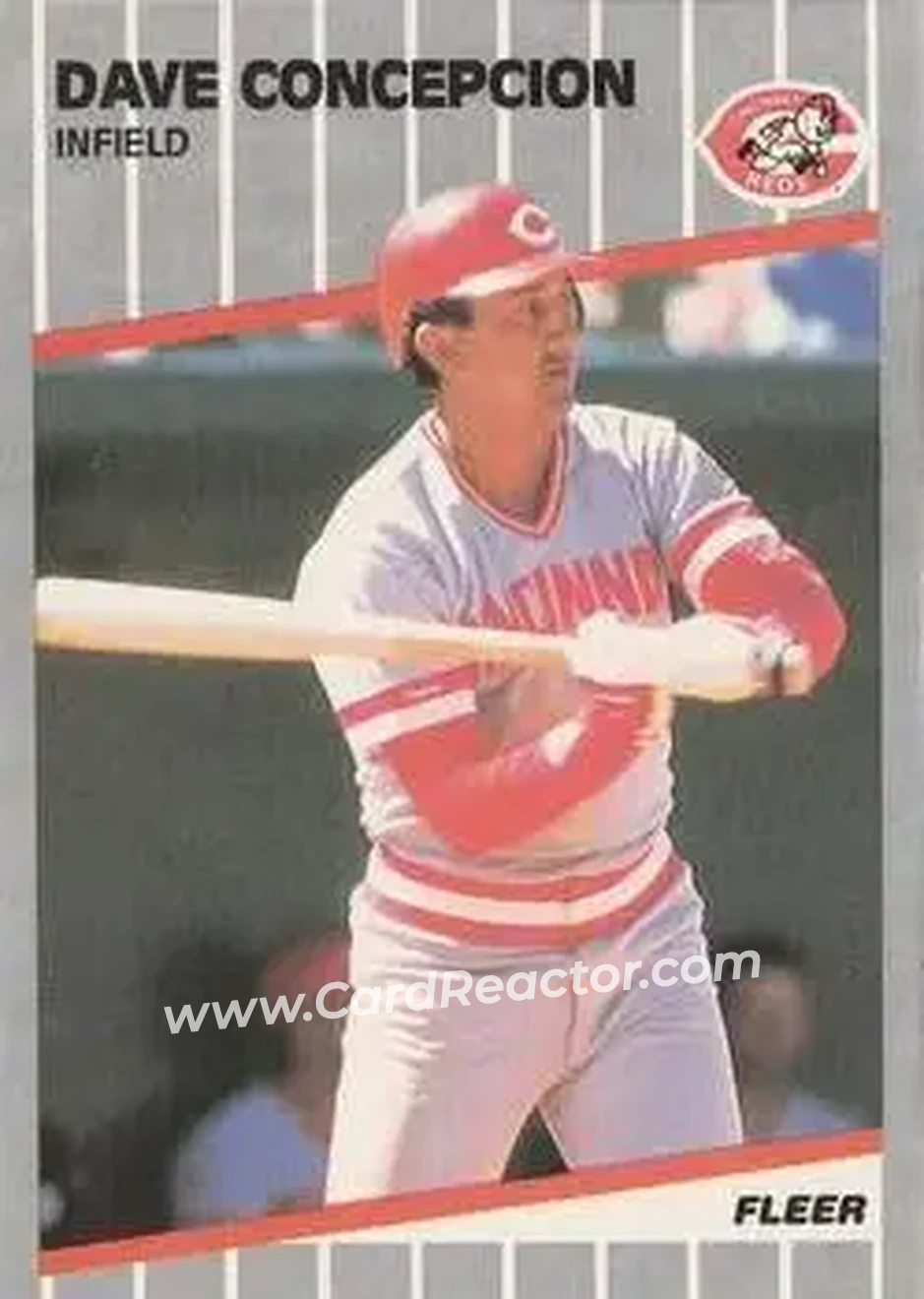 1989 Fleer #156 - Dave Concepcion - Cincinnati Reds - Front