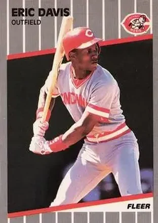 1989 Fleer #158 - Eric Davis - Cincinnati Reds 1989 Fleer #158 - Eric Davis - Cincinnati Reds