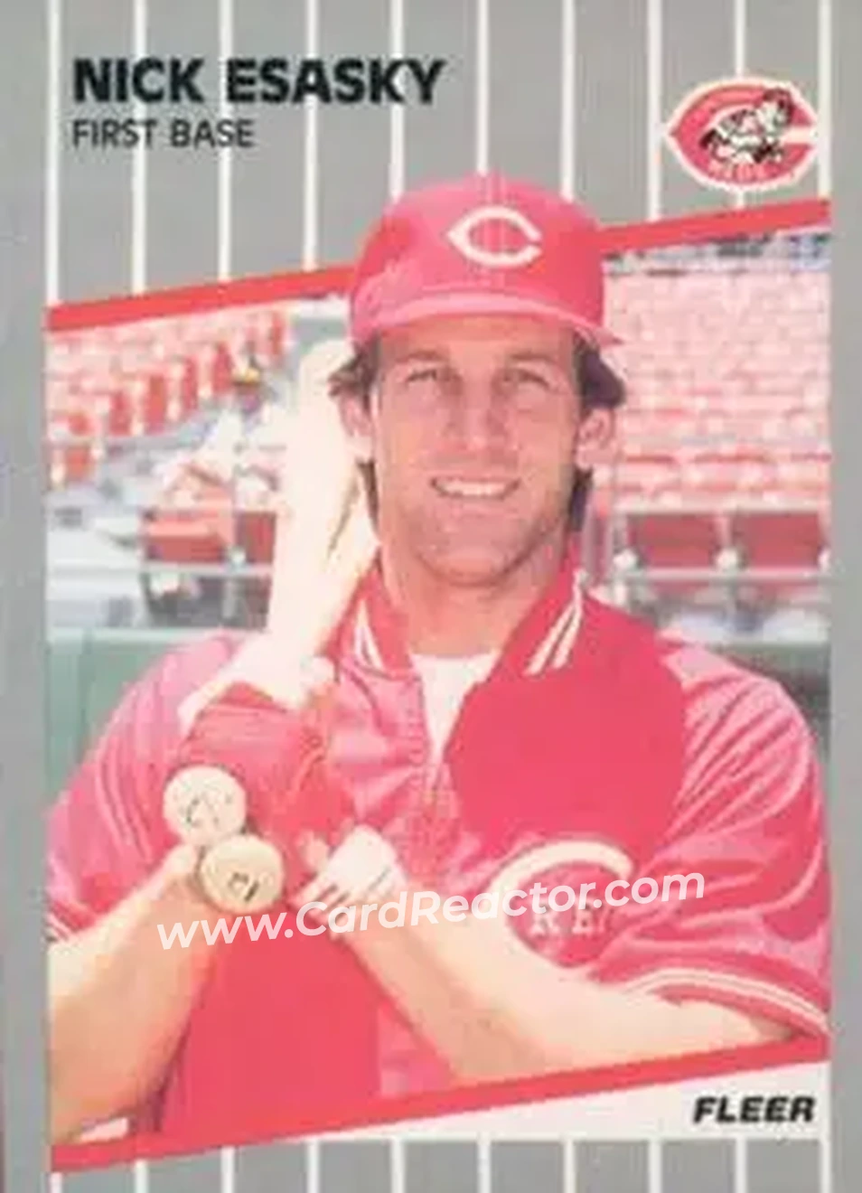 1989 Fleer #161 - Nick Esasky - Cincinnati Reds - Front