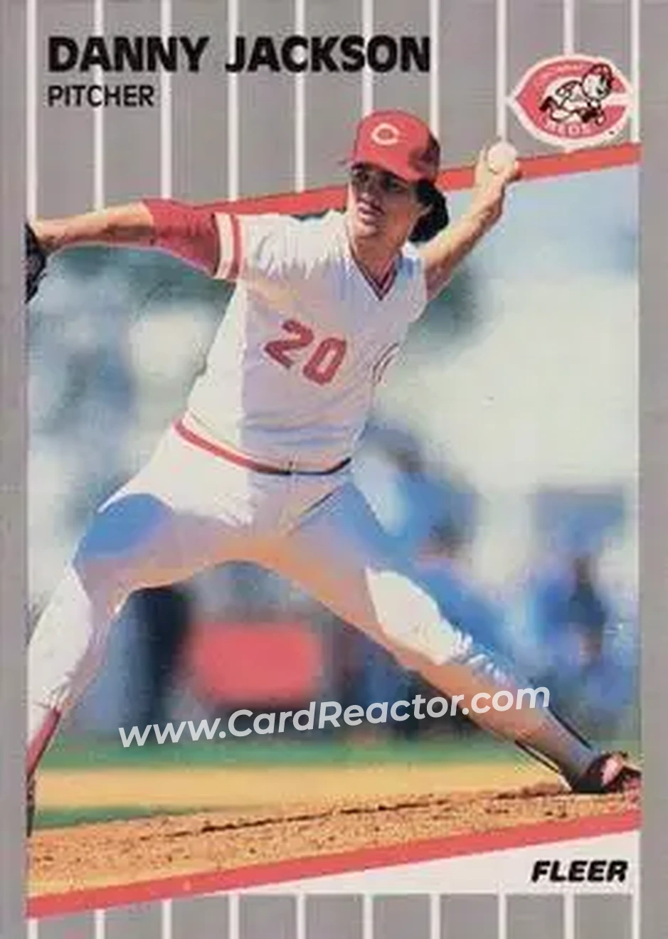 1989 Fleer #163 - Danny Jackson - Cincinnati Reds - Front