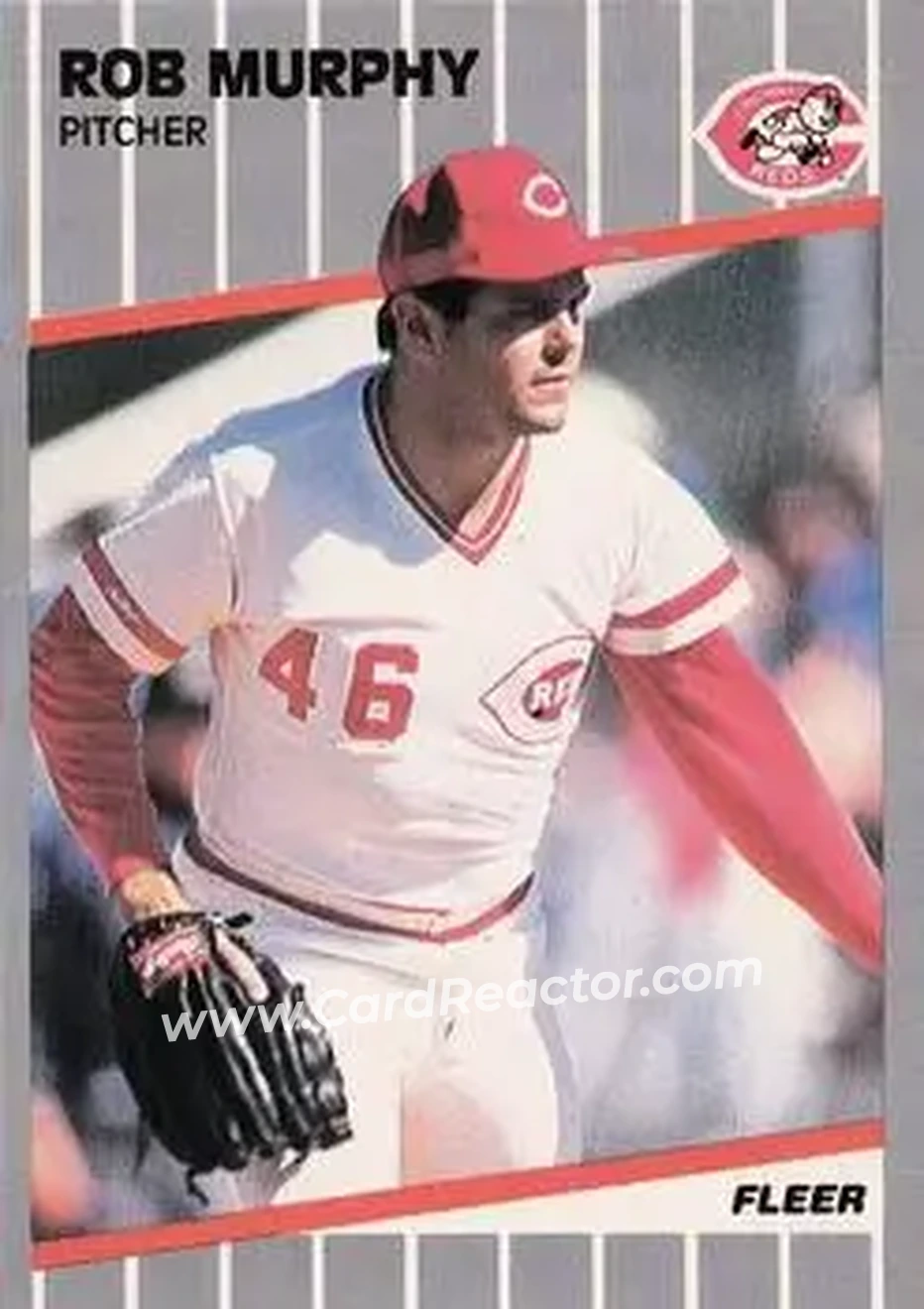 1989 Fleer #165 - Rob Murphy - Cincinnati Reds - Front