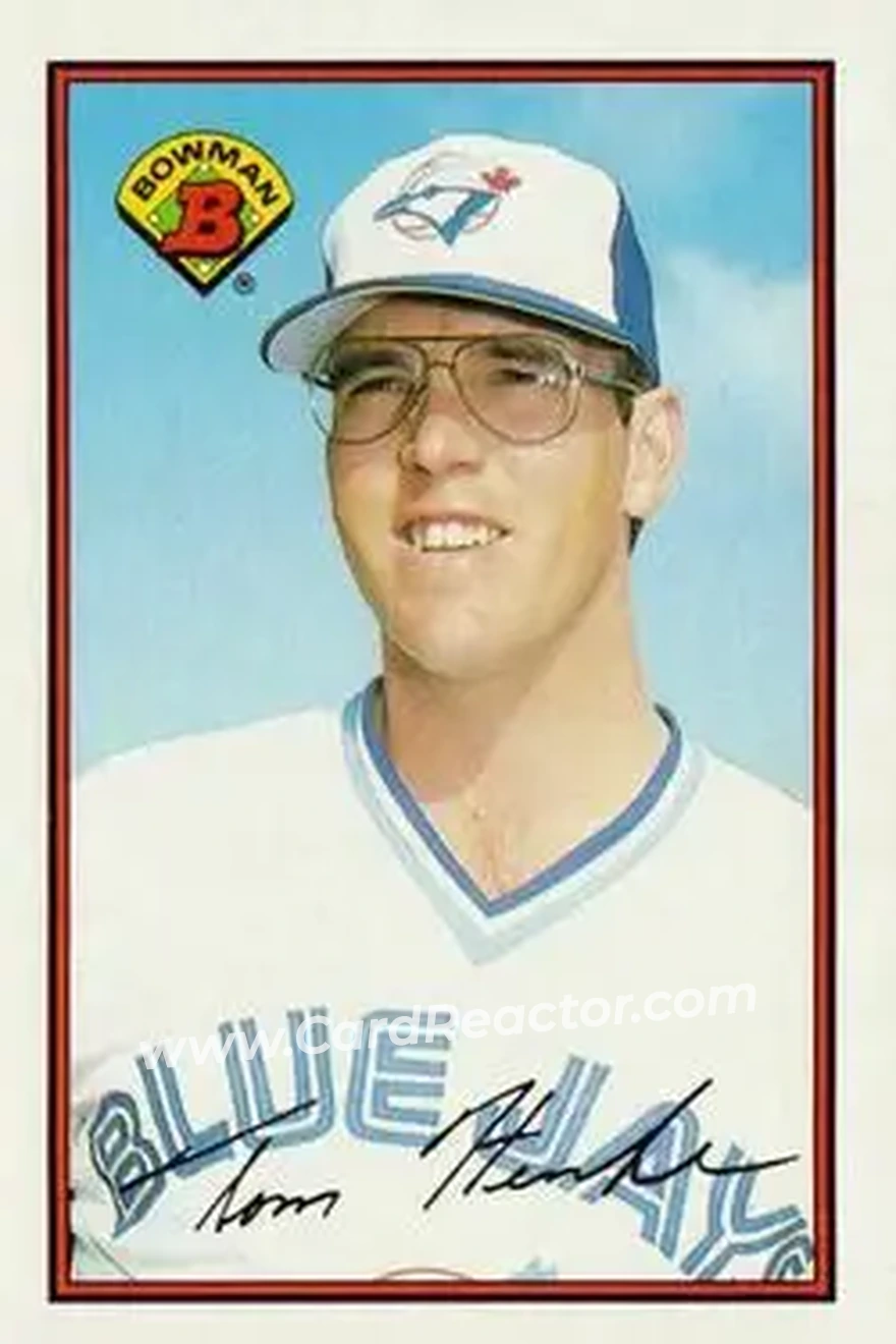 1989 Bowman #246 - Tom Henke - Toronto Blue Jays - Front