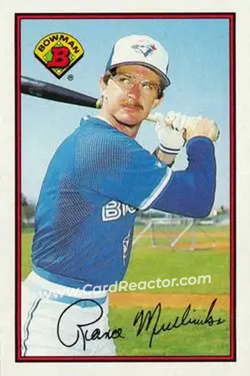 1989 Bowman #250 - Rance Mulliniks - Toronto Blue Jays - Front 1989 Bowman #250 - Rance Mulliniks - Toronto Blue Jays - Front