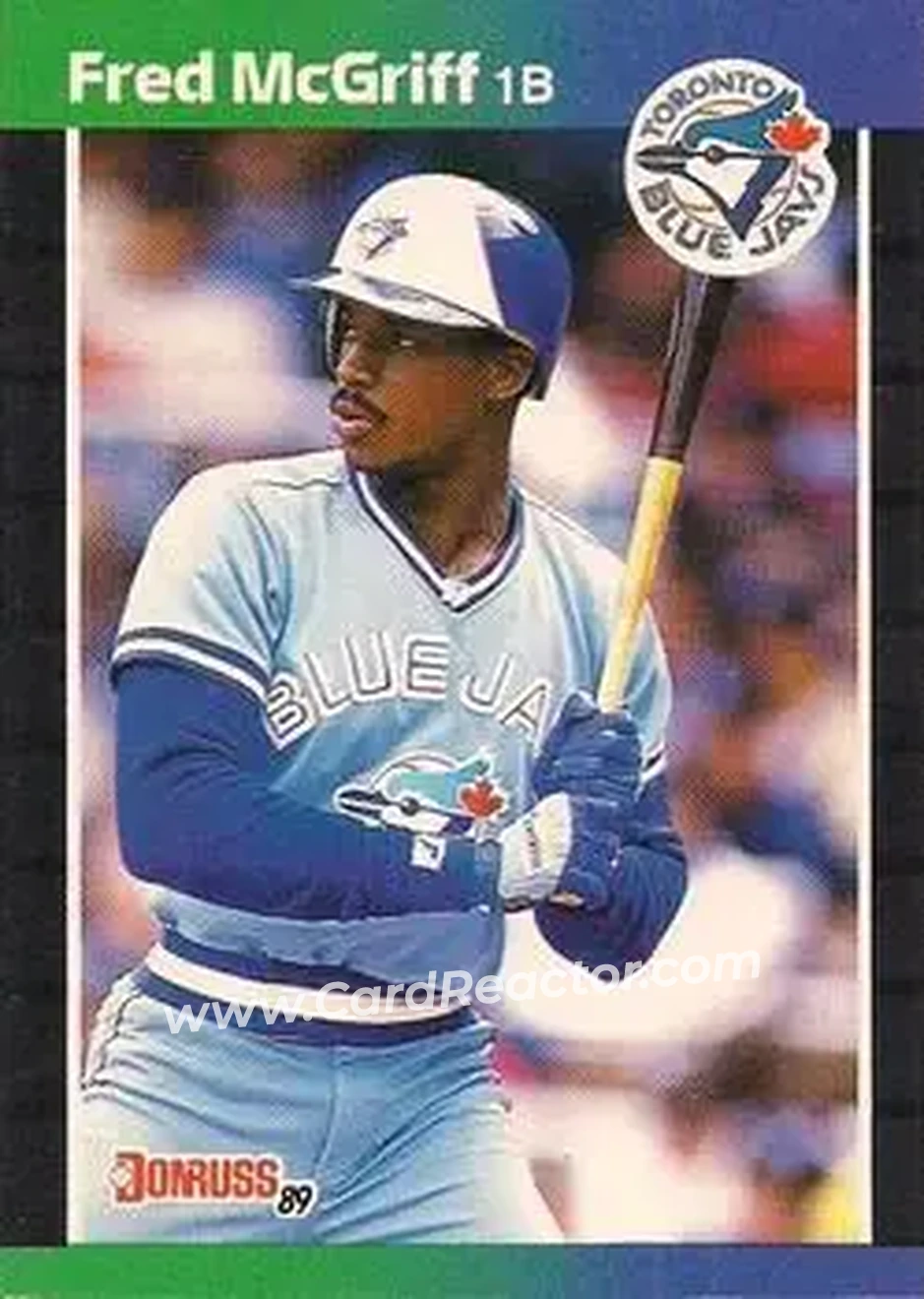 1989 Donruss #70 - Fred McGriff - Toronto Blue Jays - Front