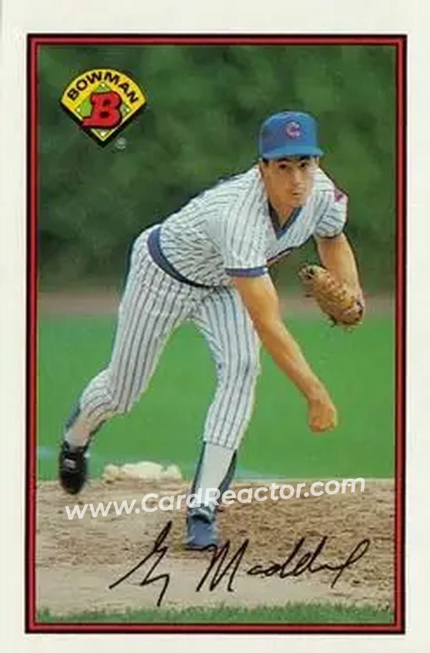 1989 Bowman #284 - Greg Maddux - Chicago Cubs - Front