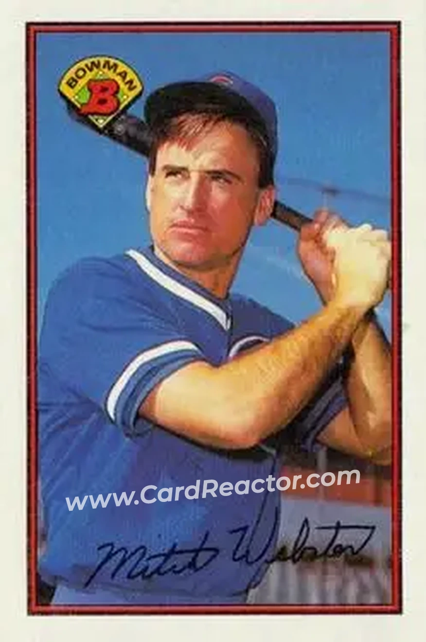 1989 Bowman #296 - Mitchell Webster - Chicago Cubs - Front