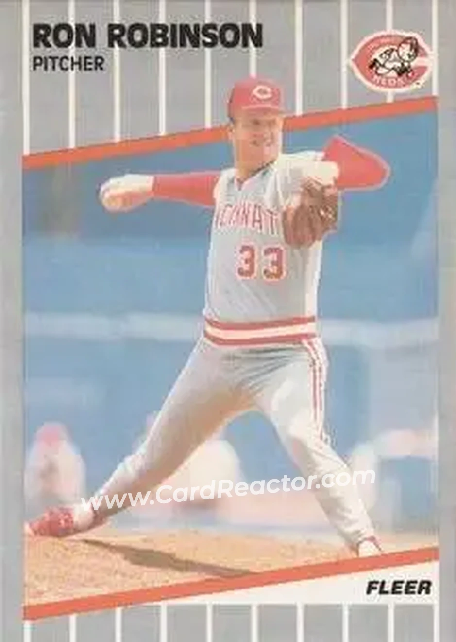 1989 Fleer #169 - Ron Robinson - Cincinnati Reds - Front