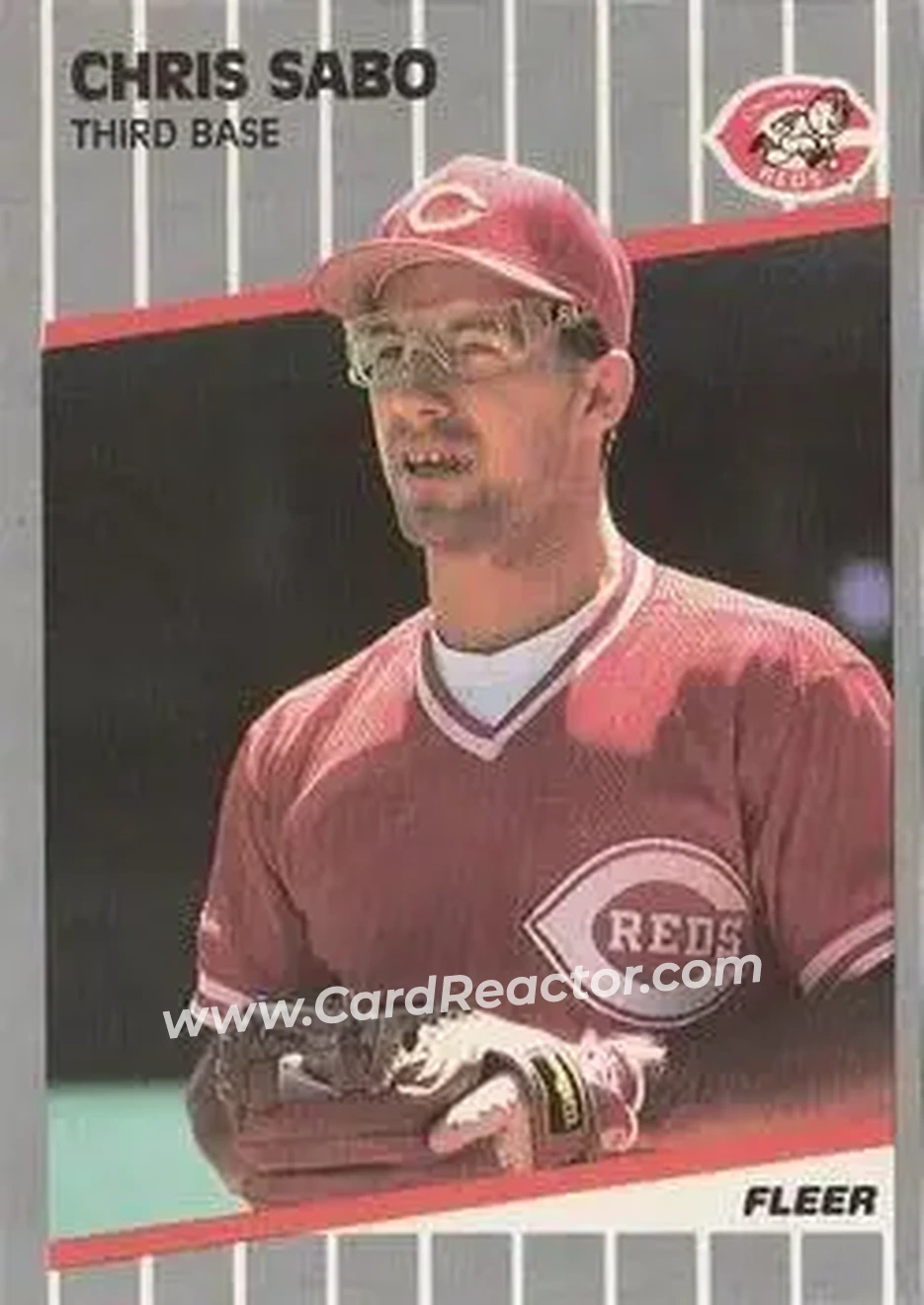 1989 Fleer #170 - Chris Sabo - Cincinnati Reds - Front