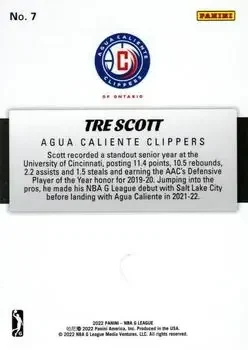 Back of Trevon Scott