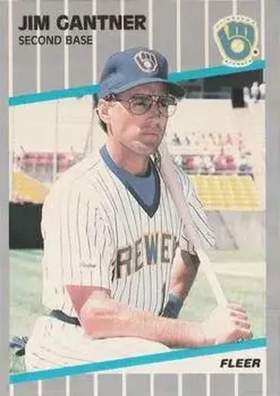 1989 Fleer #186 - Jim Gantner - Milwaukee Brewers
