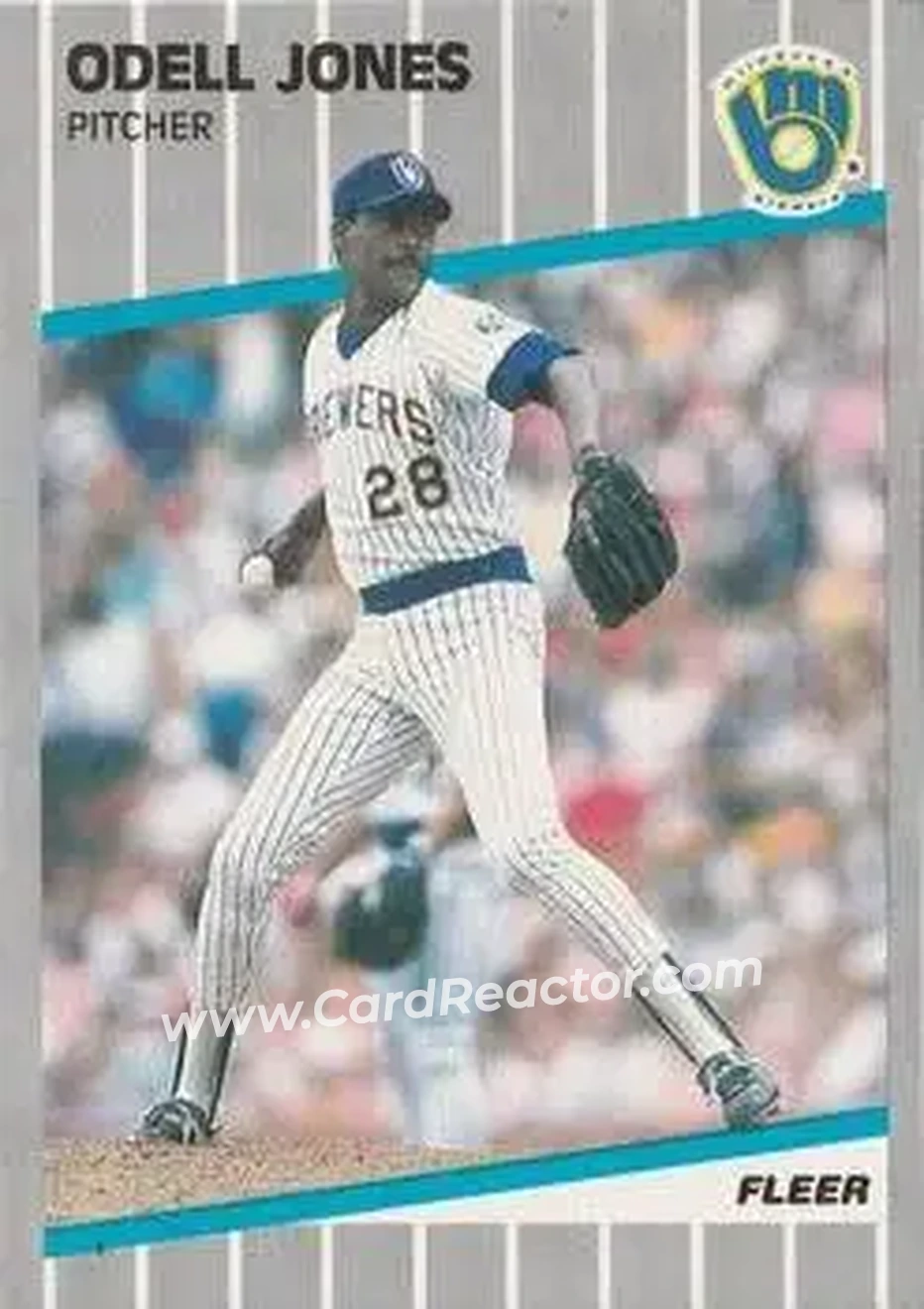 1989 Fleer #189 - Odell Jones - Milwaukee Brewers - Front
