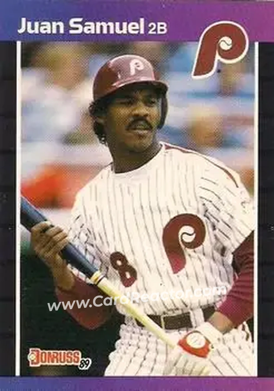 1989 Donruss #76 - Juan Samuel - Philadelphia Phillies - Front