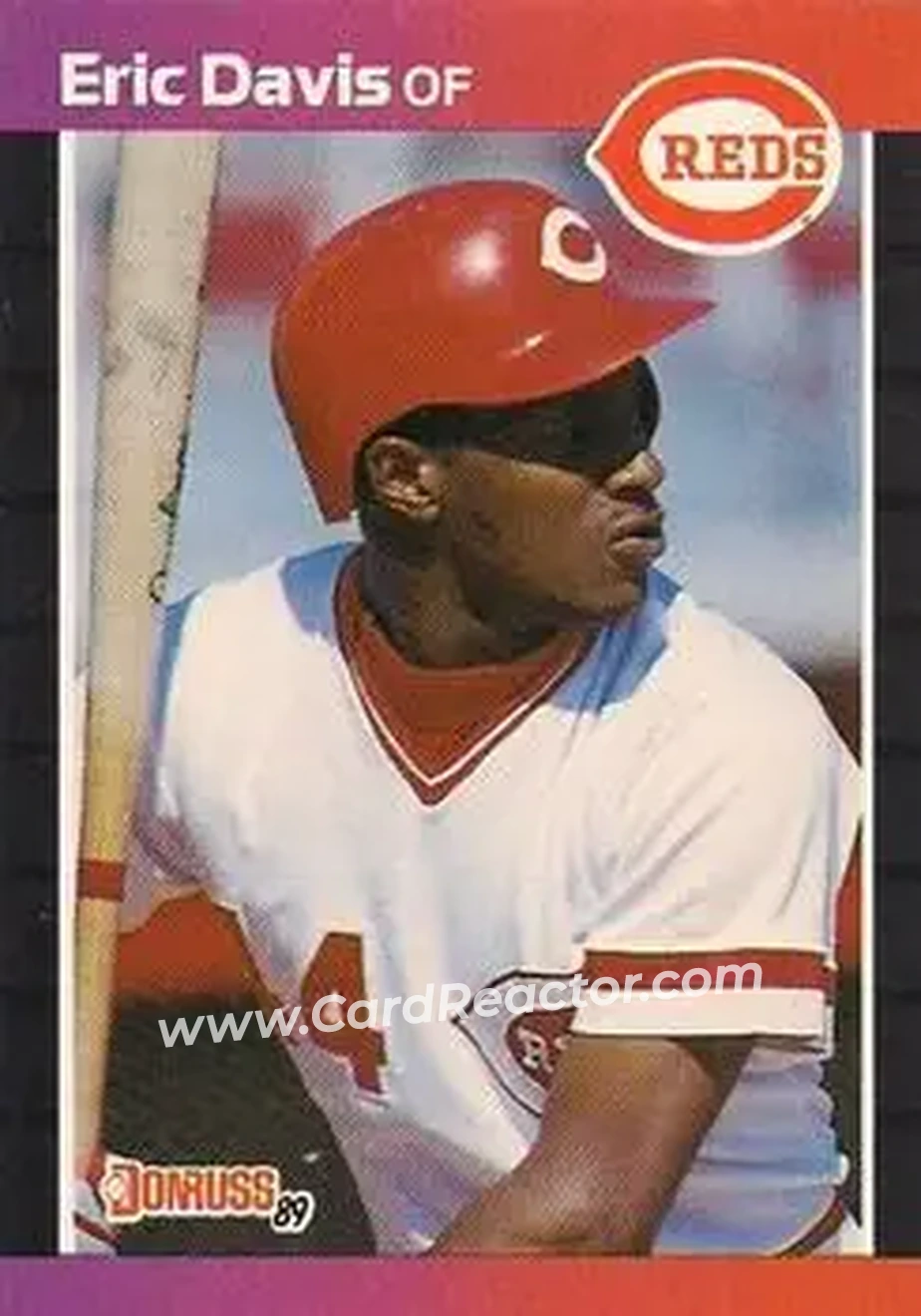 1989 Donruss #80 - Eric Davis - Cincinnati Reds - Front 1989 Donruss #80 - Eric Davis - Cincinnati Reds - Front