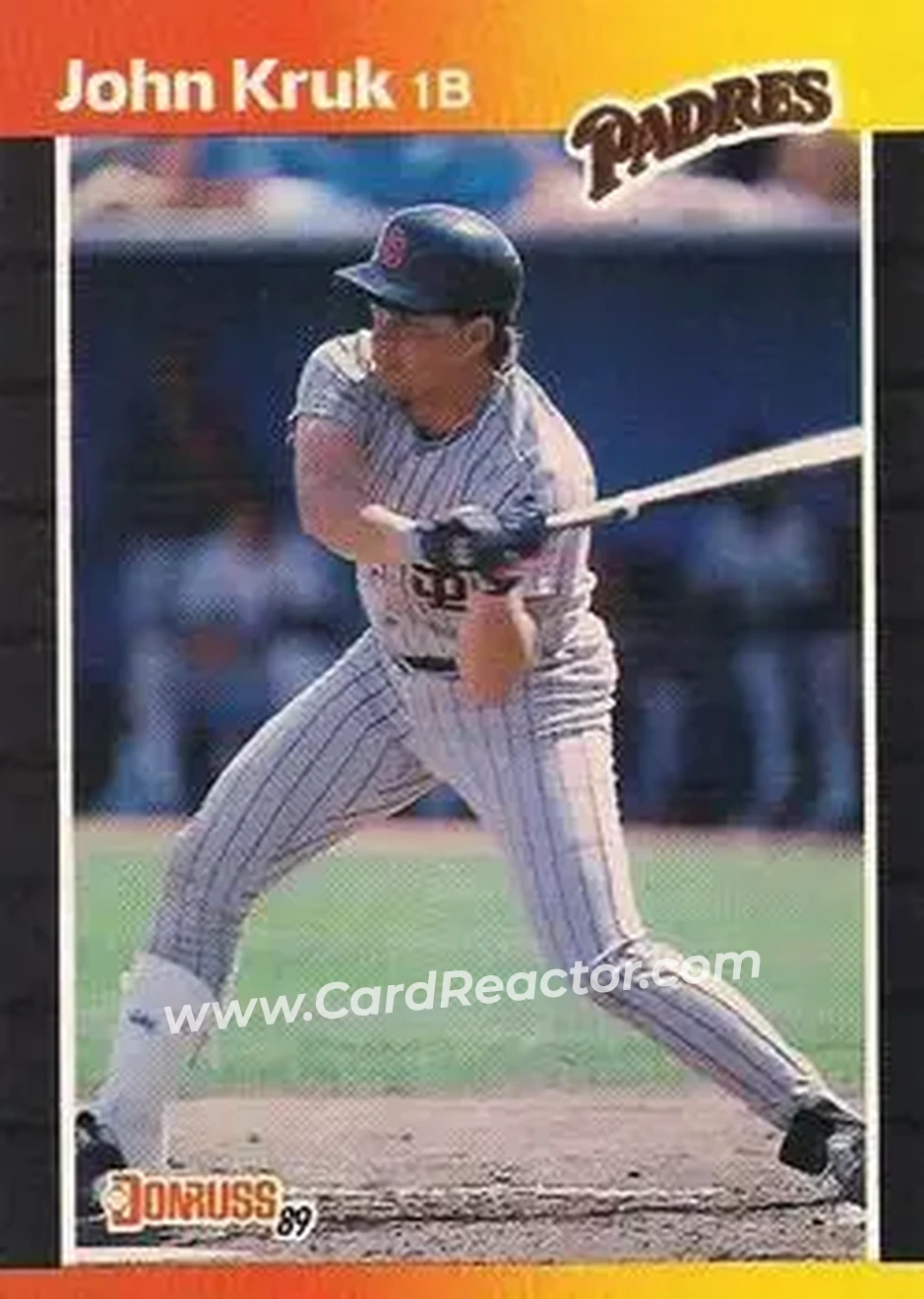 1989 Donruss #86 - John Kruk - San Diego Padres - Front 1989 Donruss #86 - John Kruk - San Diego Padres - Front