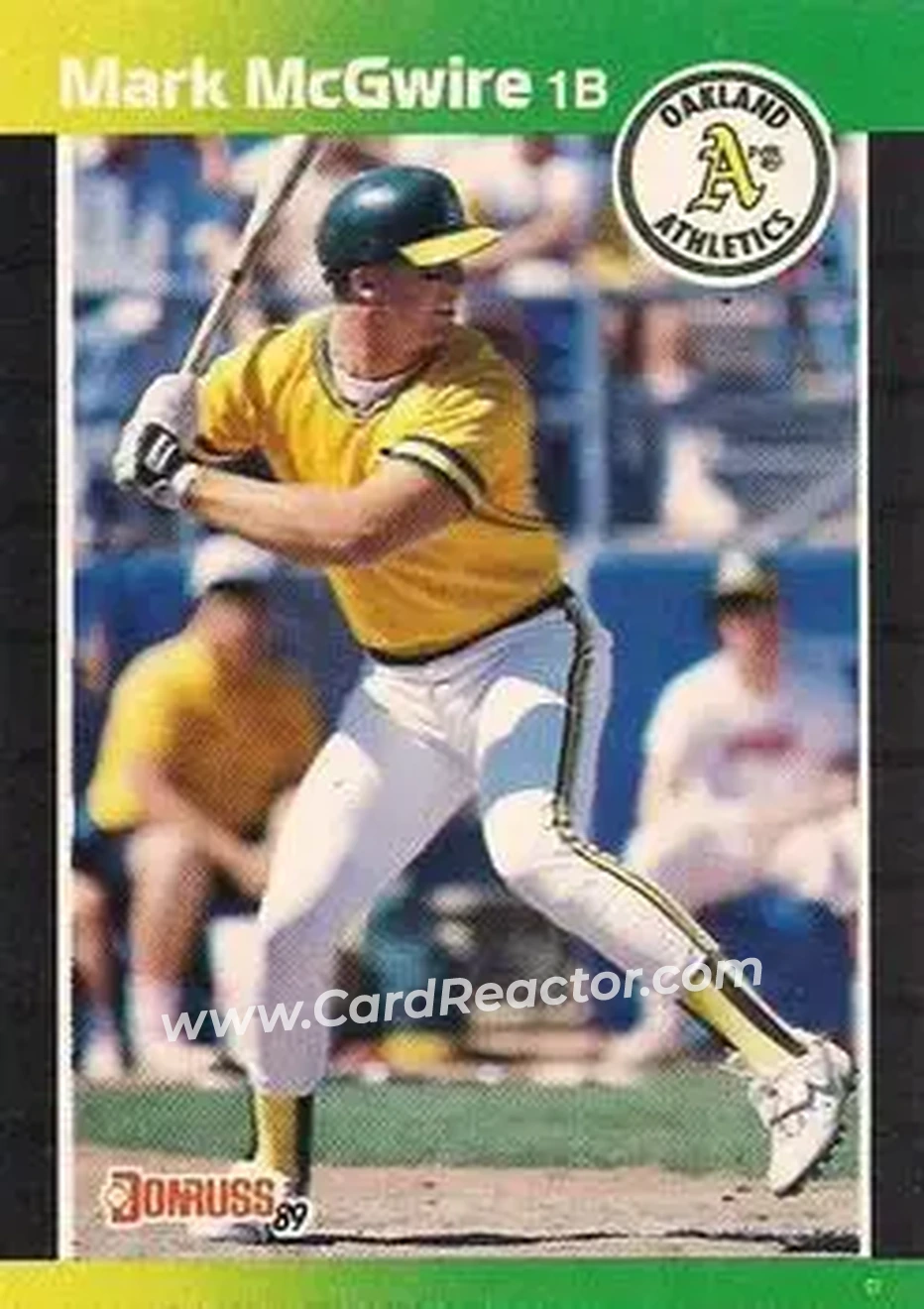 1989 Donruss #95 - Mark McGwire - Oakland Athletics - Front