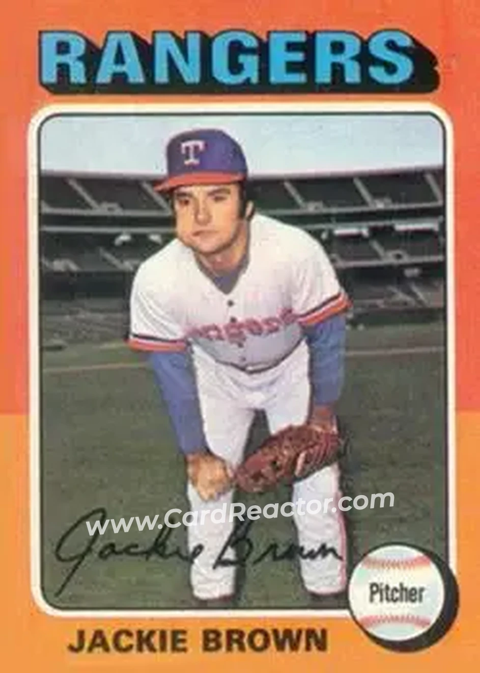 1975 Topps #316 - Jackie Brown - Texas Rangers - Front