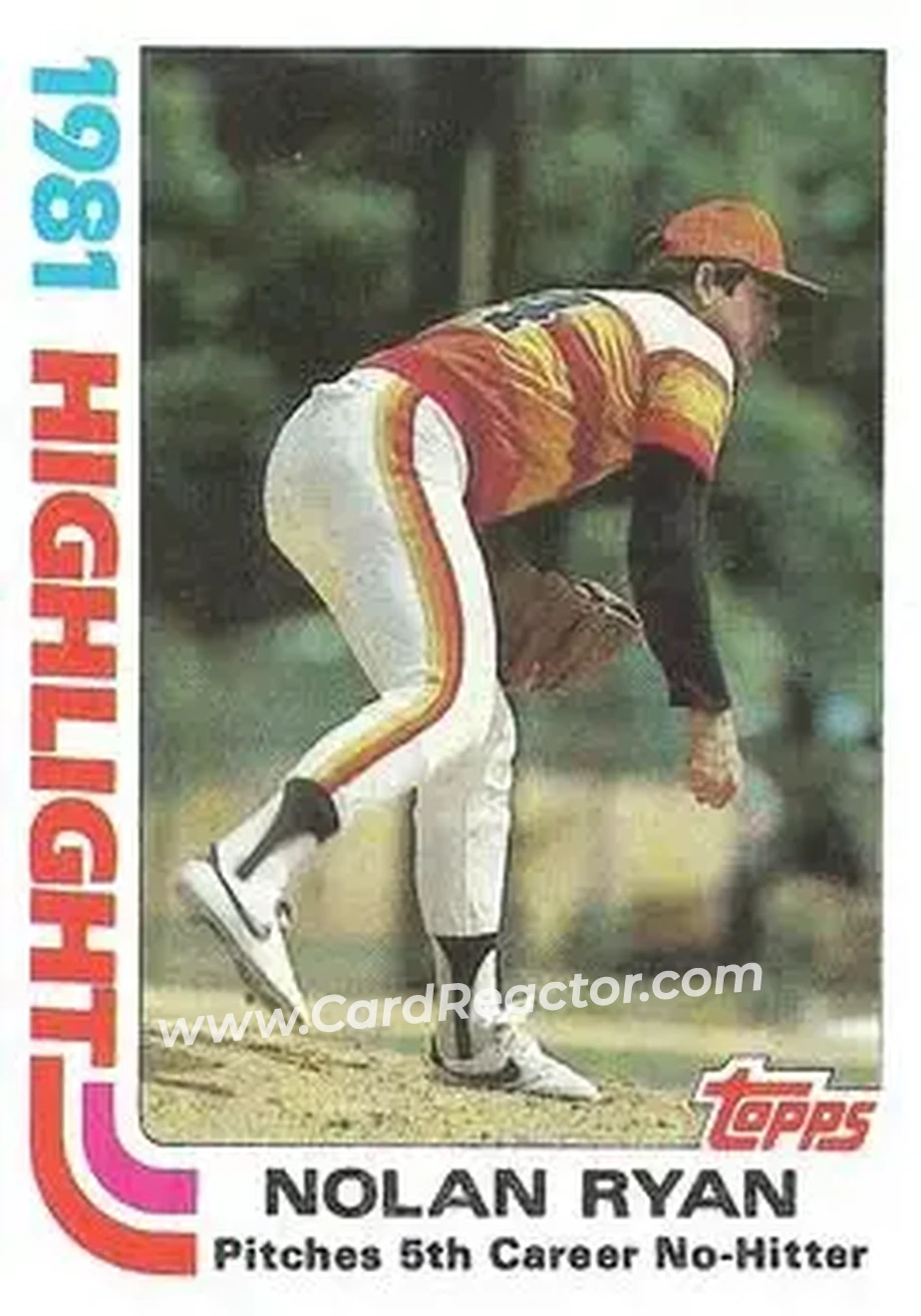1982 Topps #5 - Nolan Ryan - Houston Astros - Front
