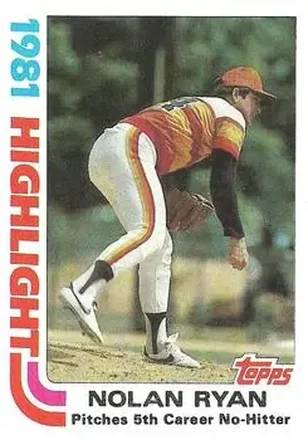 1982 Topps #5 - Nolan Ryan - Houston Astros 1982 Topps #5 - Nolan Ryan - Houston Astros