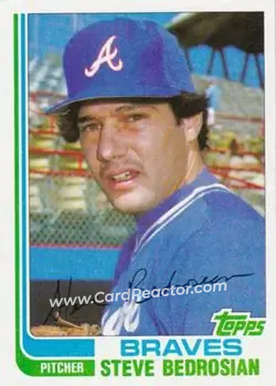 1982 Topps Traded #4T - Steve Bedrosian - Atlanta Braves - Front 1982 Topps Traded #4T - Steve Bedrosian - Atlanta Braves - Front