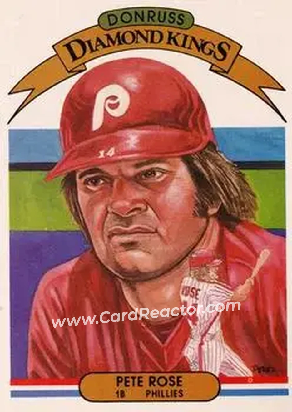 1982 Donruss #1 - Pete Rose - Philadelphia Phillies - Front 1982 Donruss #1 - Pete Rose - Philadelphia Phillies - Front