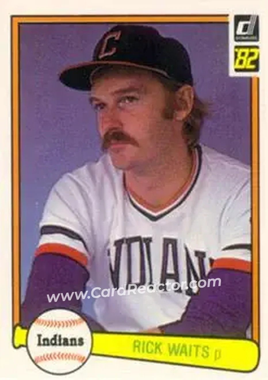 1982 Donruss #33 - Rick Waits - Cleveland Indians - Front