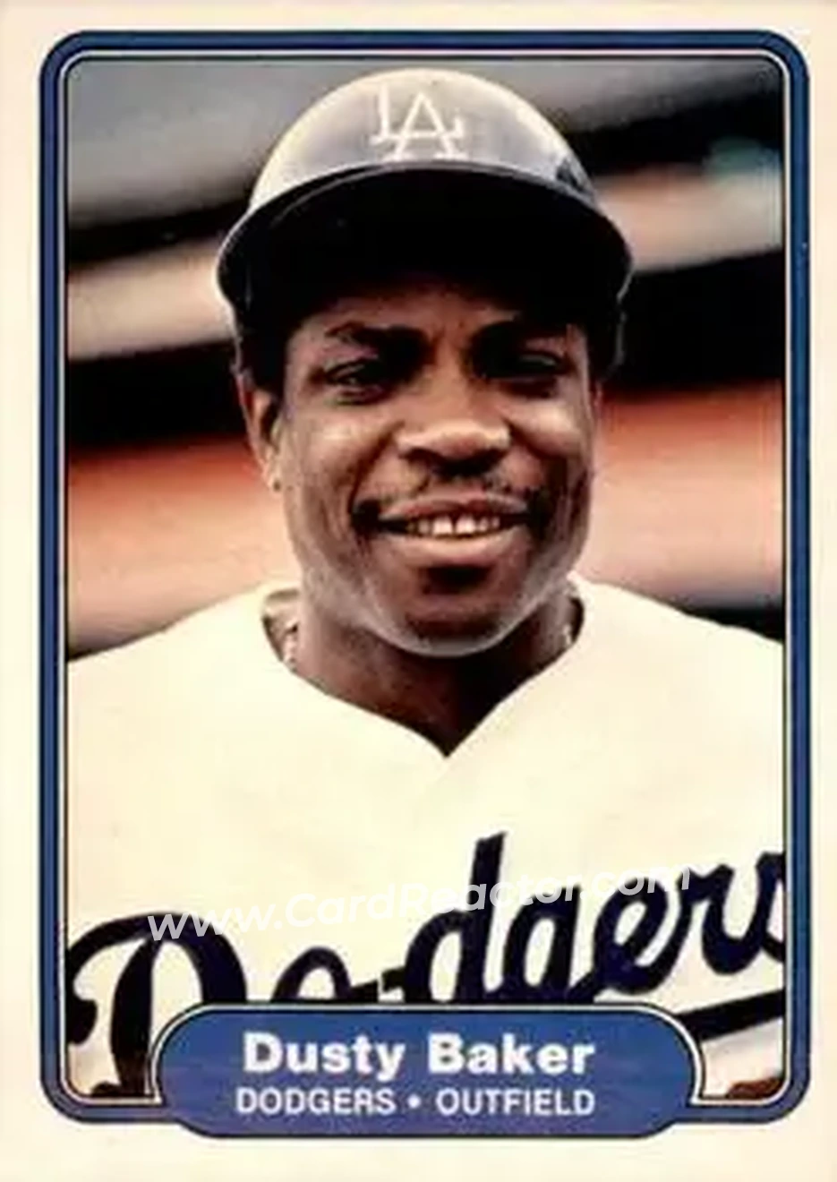 1982 Fleer #1 - Dusty Baker - Los Angeles Dodgers - Front