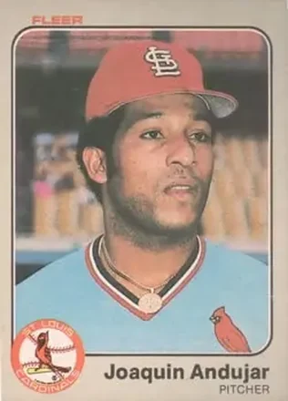 1983 Fleer #1 - Joaquin Andujar - St. Louis Cardinals 1983 Fleer #1 - Joaquin Andujar - St. Louis Cardinals