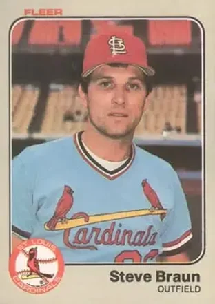 1983 Fleer #3 - Steve Braun - St. Louis Cardinals 1983 Fleer #3 - Steve Braun - St. Louis Cardinals
